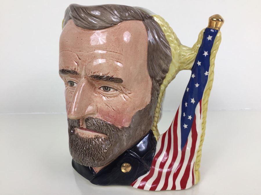 Royal Doulton Large 'The Civil War Ulysses S. Grant/Robert E Lee' D66698 Character Jug Worldwide 1982 Limited Edition 1,303 of 9,500 [Photo 9]
