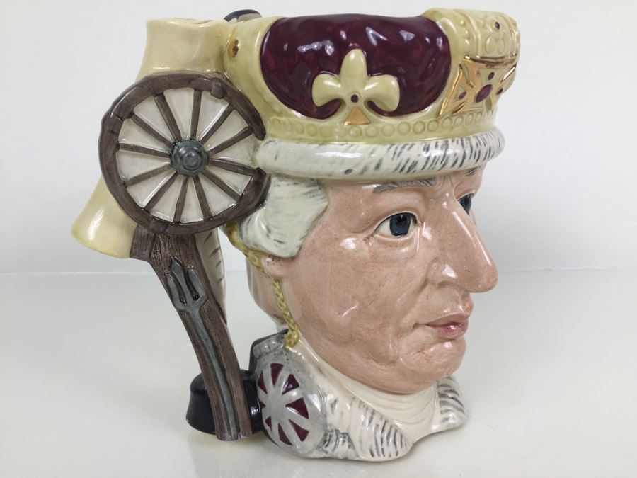 Signed Royal Doulton Large 'The Siege of Yorktown 1781 George III / George Washington' D6749 Character Jug 1985 Limited Edition 498 Of 9,500 [Photo 8]