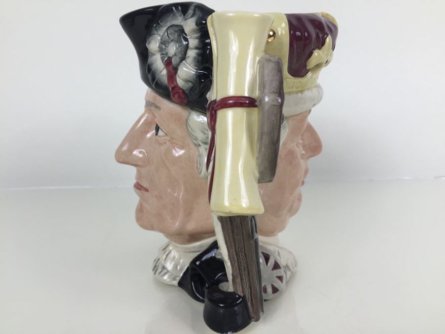 Signed Royal Doulton Large 'The Siege of Yorktown 1781 George III / George Washington' D6749 Character Jug 1985 Limited Edition 498 Of 9,500 [Photo 7]