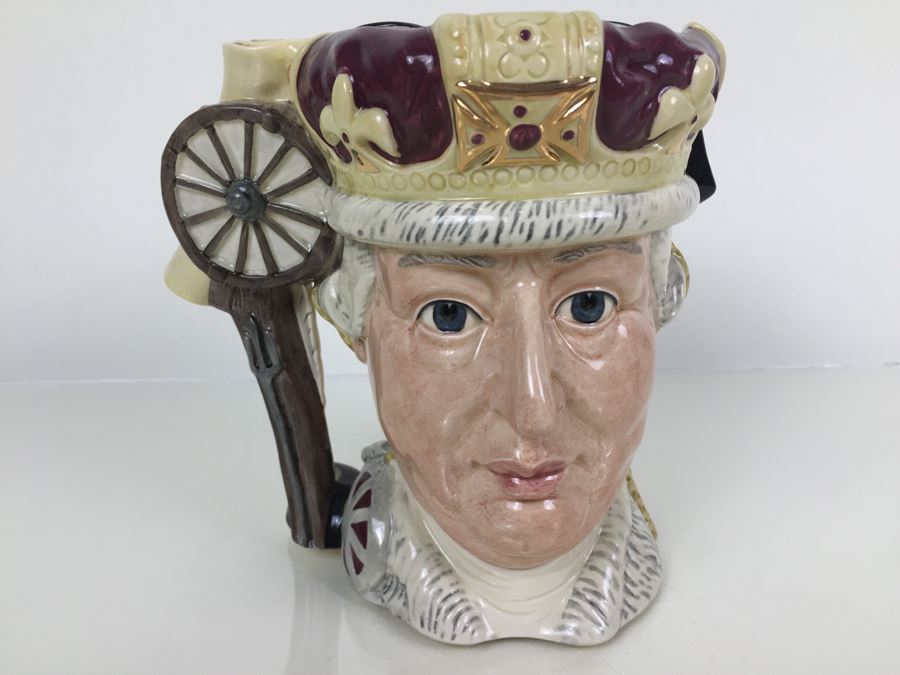 Signed Royal Doulton Large 'The Siege of Yorktown 1781 George III / George Washington' D6749 Character Jug 1985 Limited Edition 498 Of 9,500 [Photo 2]