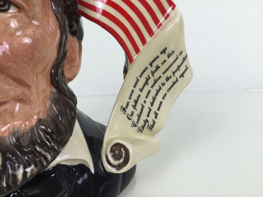 Signed Royal Doulton Large 'Abraham Lincoln' D6936 Character Jug Specially Commissioned 1992 Limited Edition of 211 Of 2,500 [Photo 6]