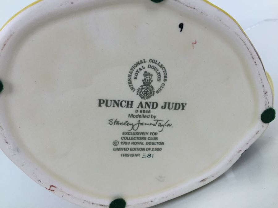 Royal Doulton Large 'Punch and Judy' D6946 Character Jug 1993 Limited Edition 581 Of 2,500 [Photo 17]