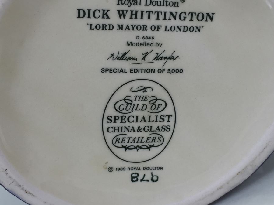 Royal Doulton Large 'Lord Mayor of London' D6846 Character Jug Special Limited Edition 978 Of 5,000 The Guild Of Specialist China & Glass Retailers [Photo 10]