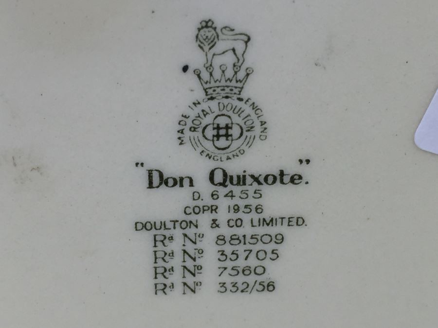 Royal Doulton Large 'Don Quixote' D6455 Character Jug 1956 [Photo 3]