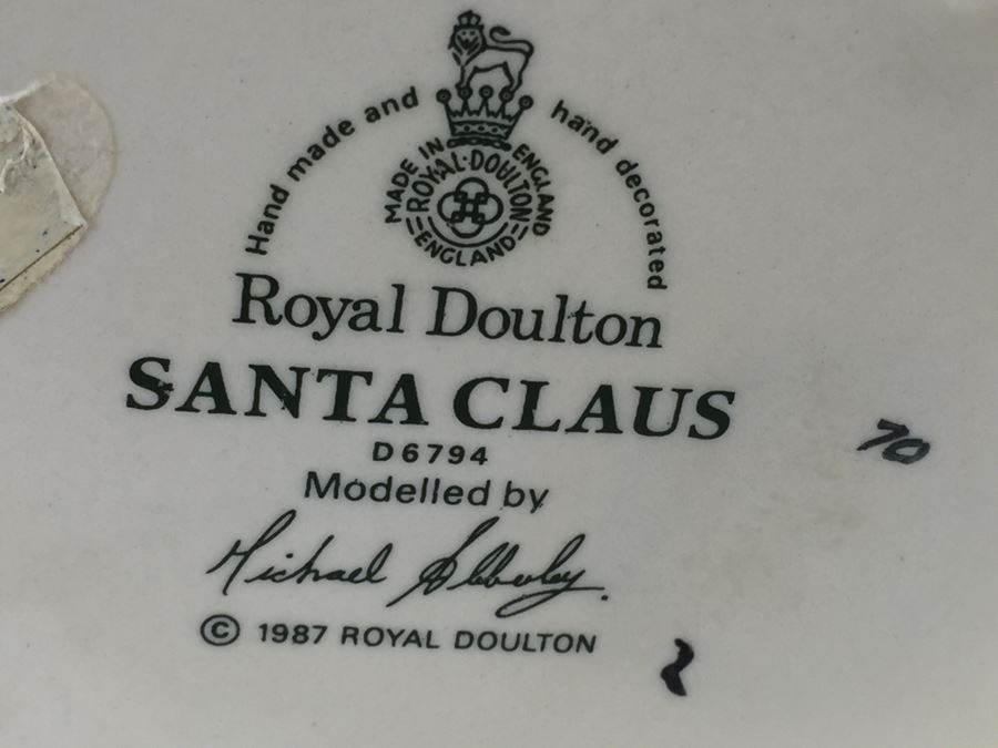 Royal Doulton Large 'Santa Claus' D6794 Character Jug 1987 [Photo 3]