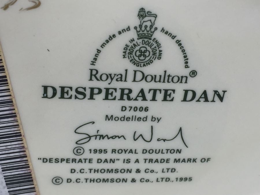 Royal Doulton Large 'Desperate Dan' D7006 Character Jug 1995 [Photo 12]