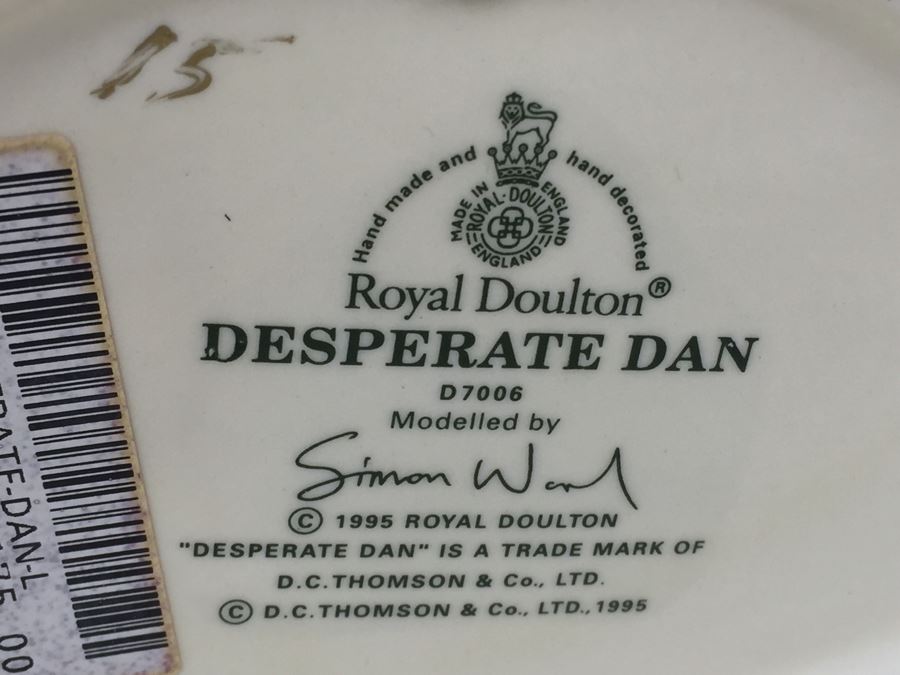 Royal Doulton Large 'Desperate Dan' D7006 Character Jug 1995 [Photo 3]