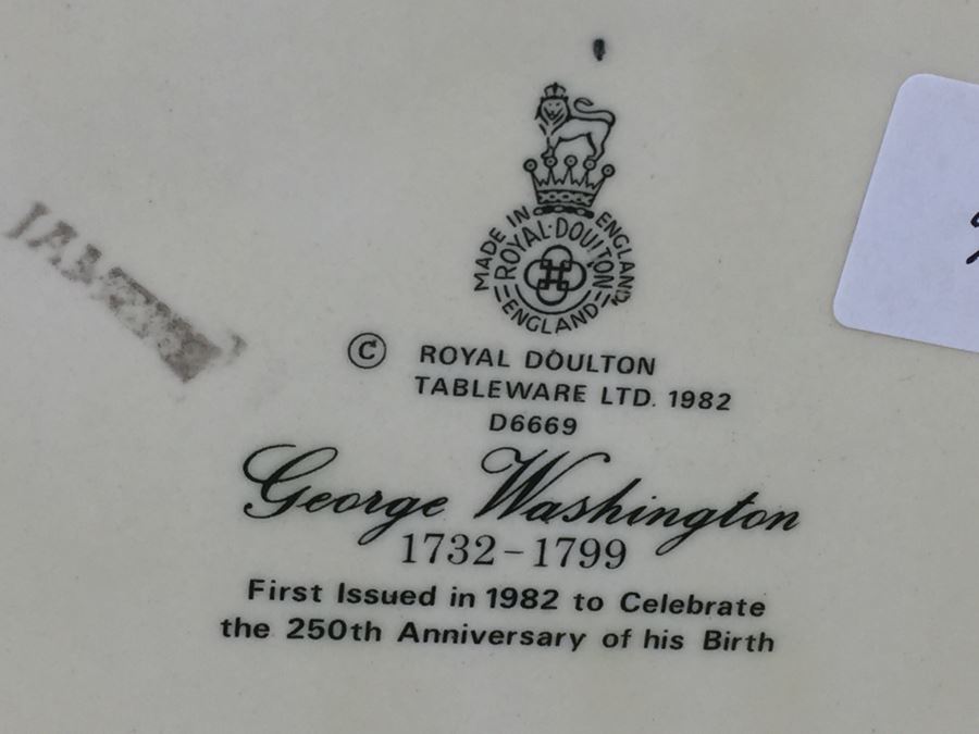 Royal Doulton Large 'George Washington 1732-1799' D6669 Character Jug 1982 [Photo 3]