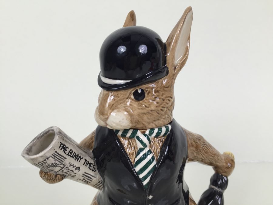 Royal Doulton Large 'Bunnykins London City Gent' D6966 Teapot 1994 Special Edition Of 2,500 [Photo 5]