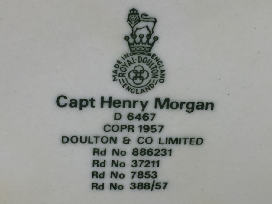 Royal Doulton Large 'Capt Henry Morgan' D6467 Character Pitcher 1957 [Photo 11]