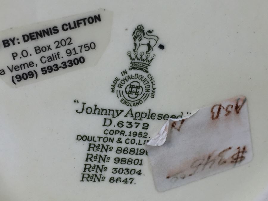 Royal Doulton Large 'Johnny Appleseed' D6372 Character Jug 1952 [Photo 10]