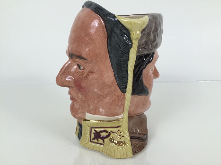 Royal Doulton Large The Antagonists Collection 'The Battle Of The Alamo 1836 Crockett / Antonio Lopez de Santa Anna' D6729 Character Pitcher 1984 Limited Edition 4,531 Of 9,500 [Photo 7]