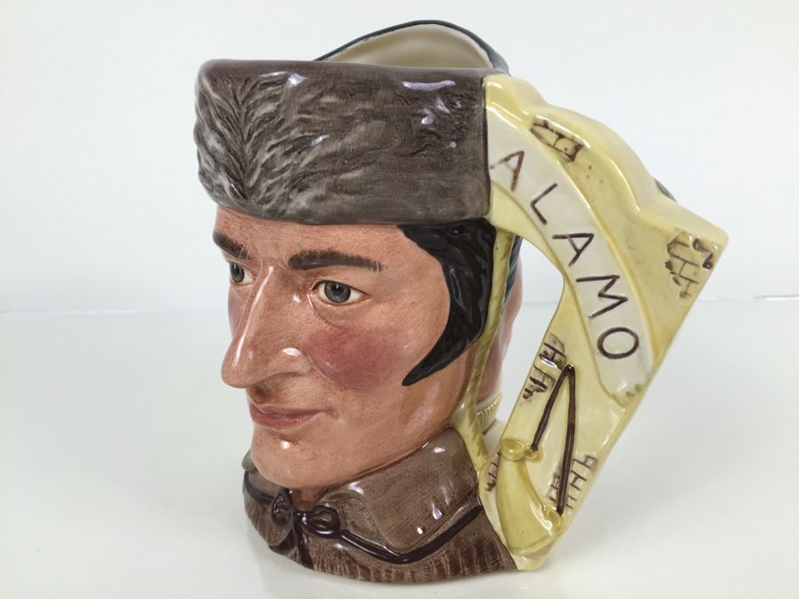 Royal Doulton Large The Antagonists Collection 'The Battle Of The Alamo 1836 Crockett / Antonio Lopez de Santa Anna' D6729 Character Pitcher 1984 Limited Edition 4,531 Of 9,500 [Photo 5]
