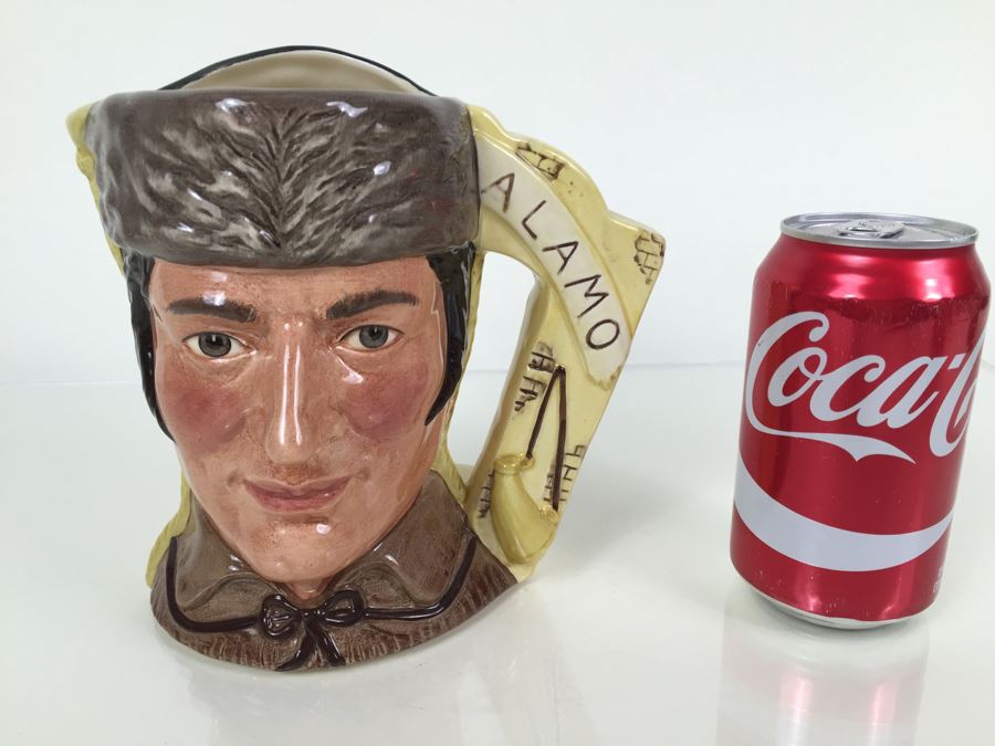 Royal Doulton Large The Antagonists Collection 'The Battle Of The Alamo 1836 Crockett / Antonio Lopez de Santa Anna' D6729 Character Pitcher 1984 Limited Edition 4,531 Of 9,500 [Photo 4]
