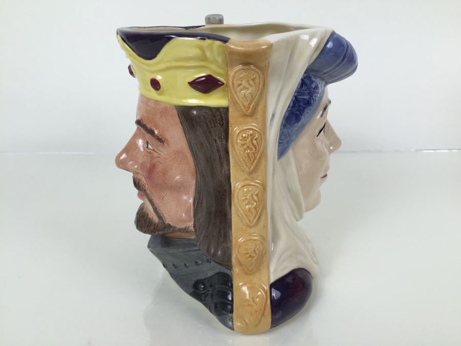 Royal Doulton Large The Star-Crossed Lovers Collection 'King Arthur & Guinevere' D6836 Character Pitcher Limited Edition 1,783 Of 9,500 [Photo 1]