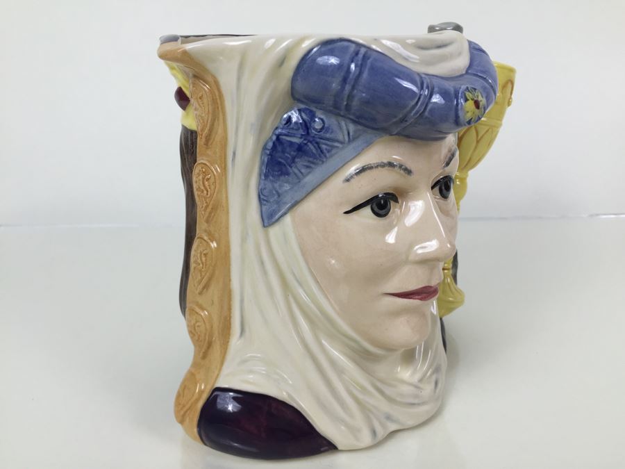 Royal Doulton Large The Star-Crossed Lovers Collection 'King Arthur & Guinevere' D6836 Character Pitcher Limited Edition 1,783 Of 9,500 [Photo 9]