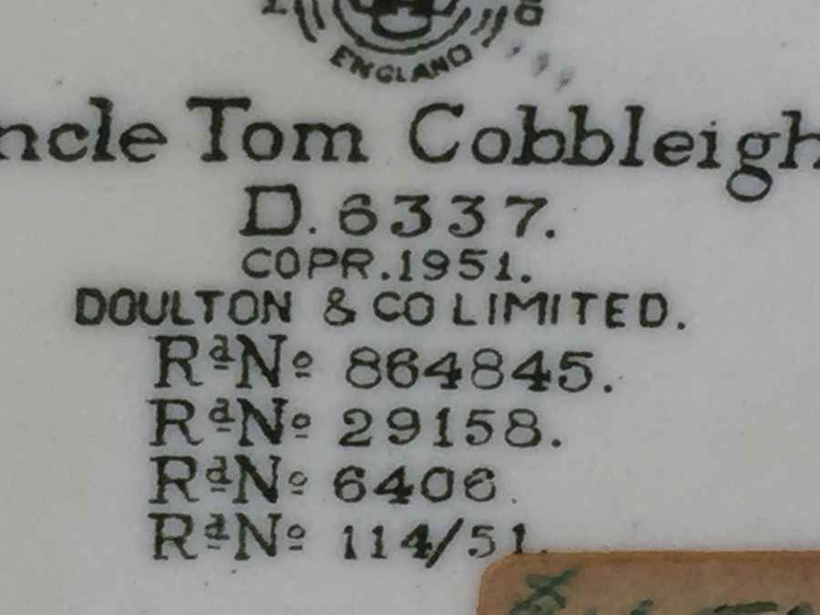 Royal Doulton Large 'Uncle Tom Cobbleigh' D6337 Character Pitcher 1951 [Photo 13]