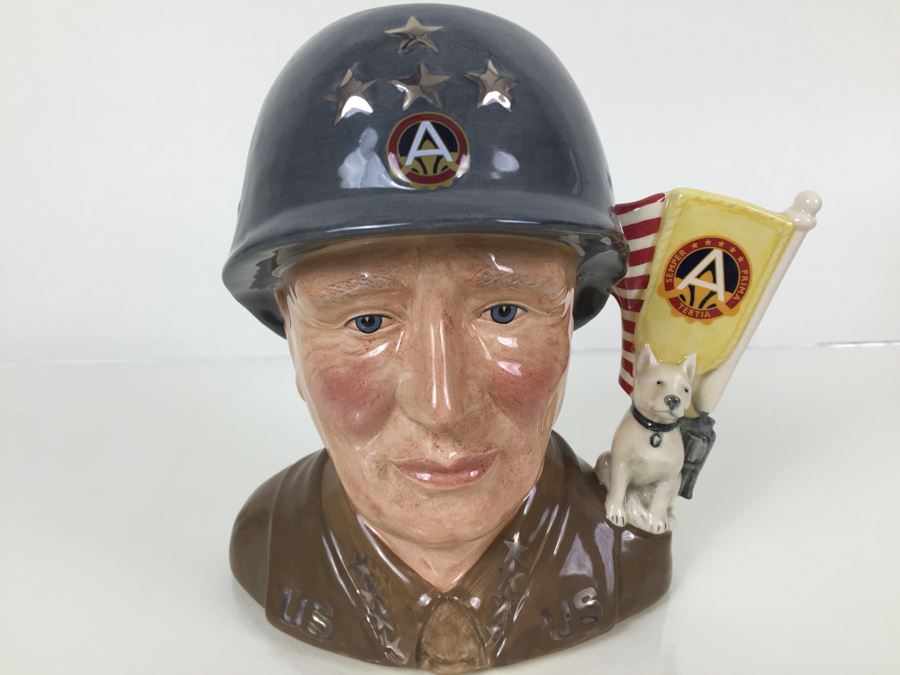 Royal Doulton Large The Great Generals Collection 'General Patton' D7026 Character Jug 1995 Limited Edition Of 1,000 [Photo 1]