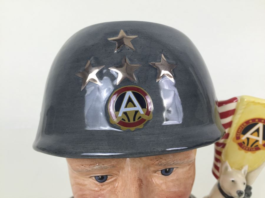 Royal Doulton Large The Great Generals Collection 'General Patton' D7026 Character Jug 1995 Limited Edition Of 1,000 [Photo 2]