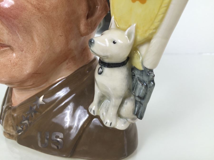 Royal Doulton Large The Great Generals Collection 'General Patton' D7026 Character Jug 1995 Limited Edition Of 1,000 [Photo 7]