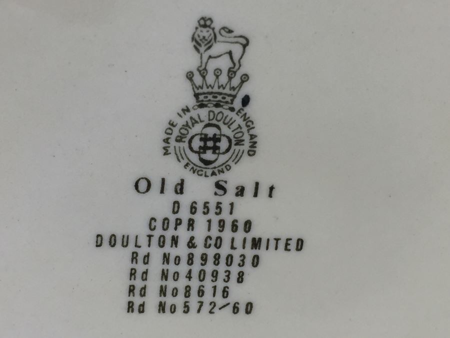 Royal Doulton Large 'Old Salt' D6551 Character Pitcher 1960 [Photo 11]