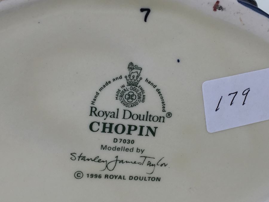 Royal Doulton Large 'Chopin' D7030 Character Pitcher 1996 [Photo 3]