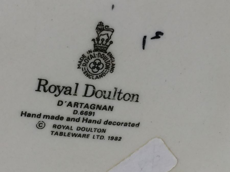 Royal Doulton Large 'D'Artagnan' D6691 Character Pitcher 1982 [Photo 3]