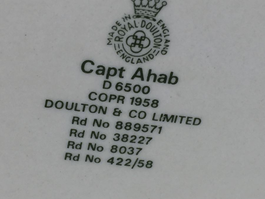 Royal Doulton Large 'Capt Ahab' D6500 Character Jug 1958 [Photo 12]