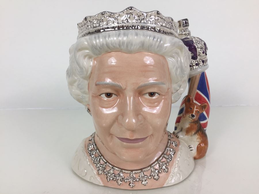 Royal Doulton Large 'Queen Elizabeth II' D7256 Character Jug Signed By Michael Doulton [Photo 1]