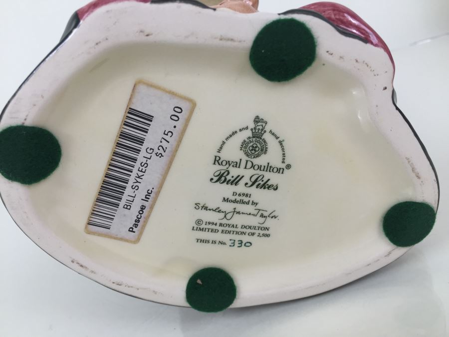 Royal Doulton Large 'Bill Sikes' D6981 Character Jug 1994 Limited Edition 330 Of 2,500 [Photo 3]