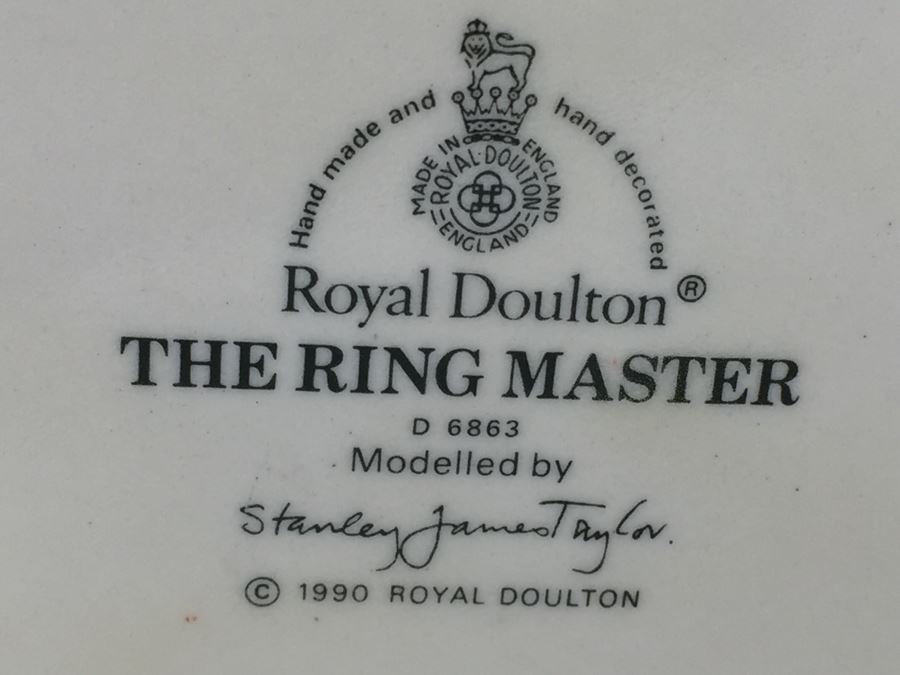 Royal Doulton Large 'The Ring Master' D6863 Character Jug 1990 [Photo 3]