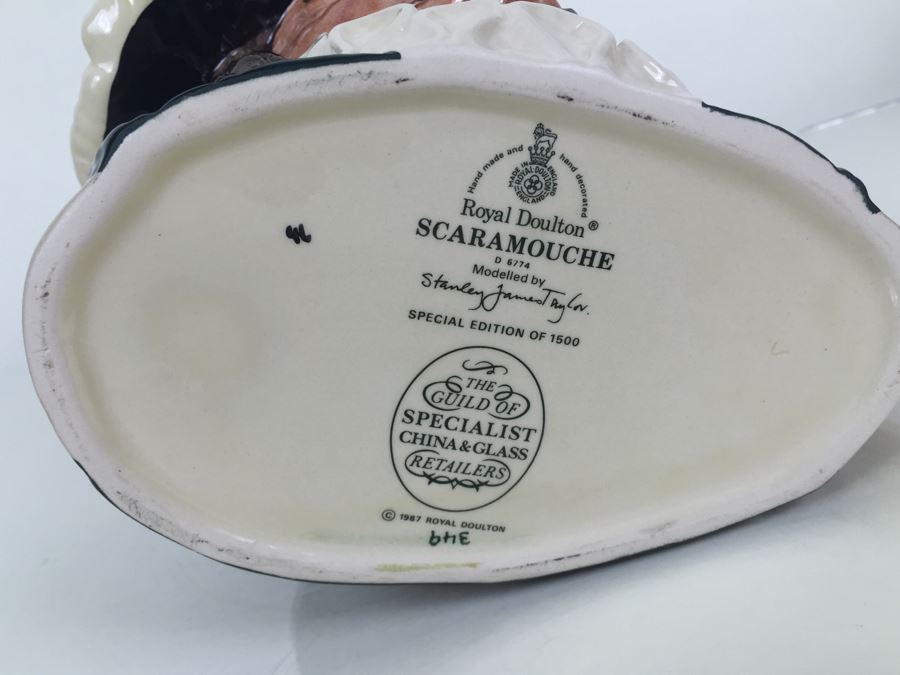 Royal Doulton Large 'Scaramouche' D6774 Character Pitcher 1987 Limited Edition 349 Of 1,500 [Photo 3]