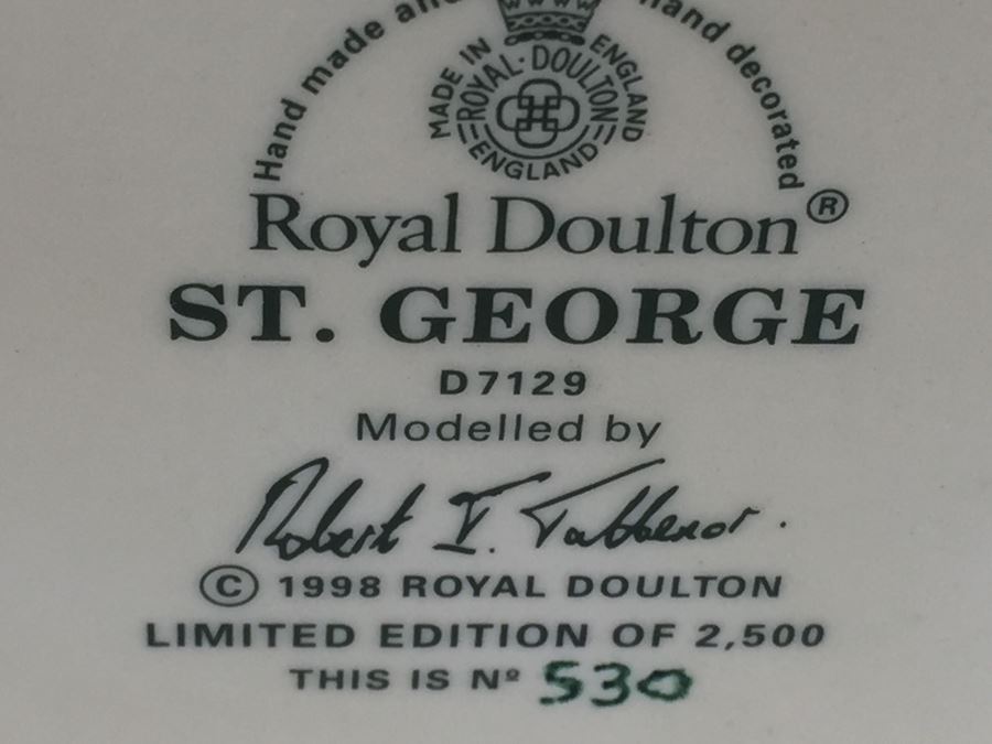 Royal Doulton Large 'St. George' D7129 Character Jug 1998 Limited Edition 530 Of 2,500 [Photo 3]