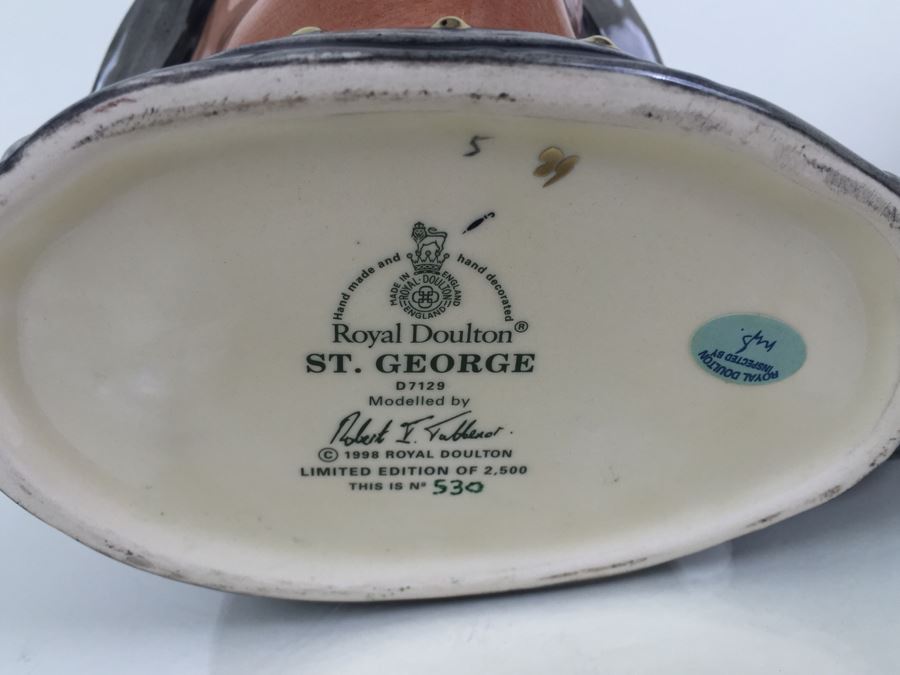 Royal Doulton Large 'St. George' D7129 Character Jug 1998 Limited Edition 530 Of 2,500 [Photo 15]