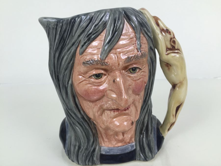 Royal Doulton Large 'The Pendle Witch' D6826 Character Pitcher 1988 Limited Edition Of 5,000 [Photo 1]