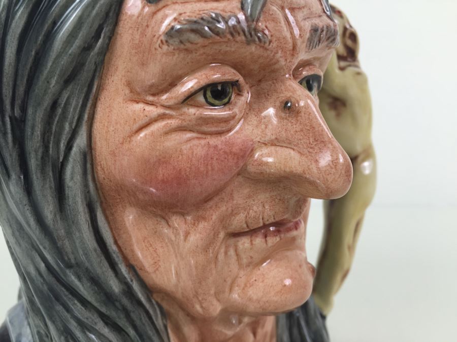 Royal Doulton Large 'The Pendle Witch' D6826 Character Pitcher 1988 Limited Edition Of 5,000 [Photo 11]