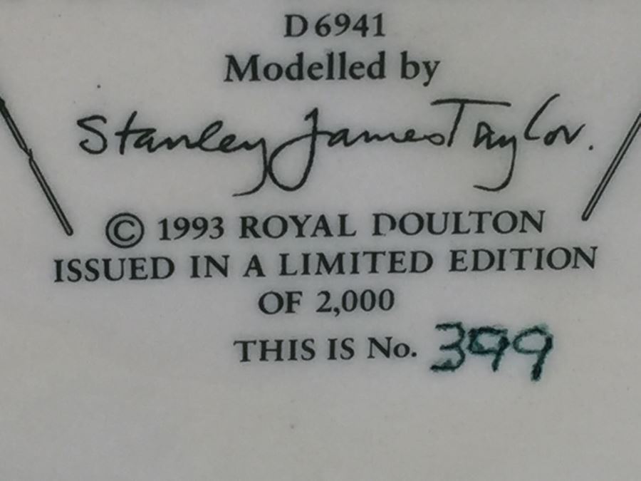 Royal Doulton Large 'Napoleon' D6941 Character Pitcher 1993 Limited Edition Of 399 Of 2,000 [Photo 13]