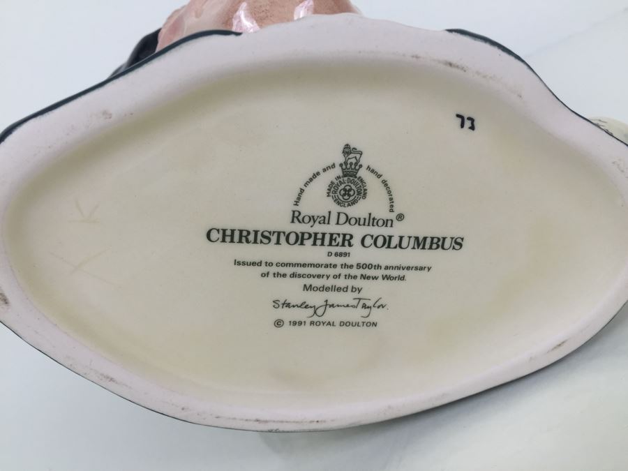 Royal Doulton Large 'Christopher Columbus' D6891 Character Pitcher 1991 [Photo 11]
