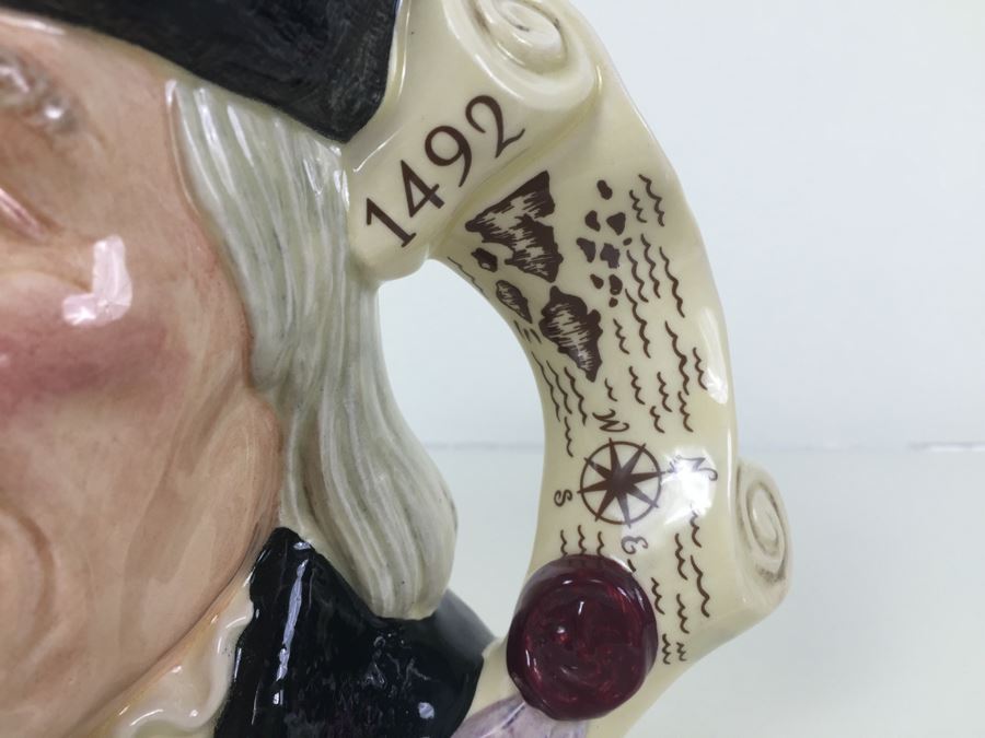 Royal Doulton Large 'Christopher Columbus' D6891 Character Pitcher 1991 [Photo 5]