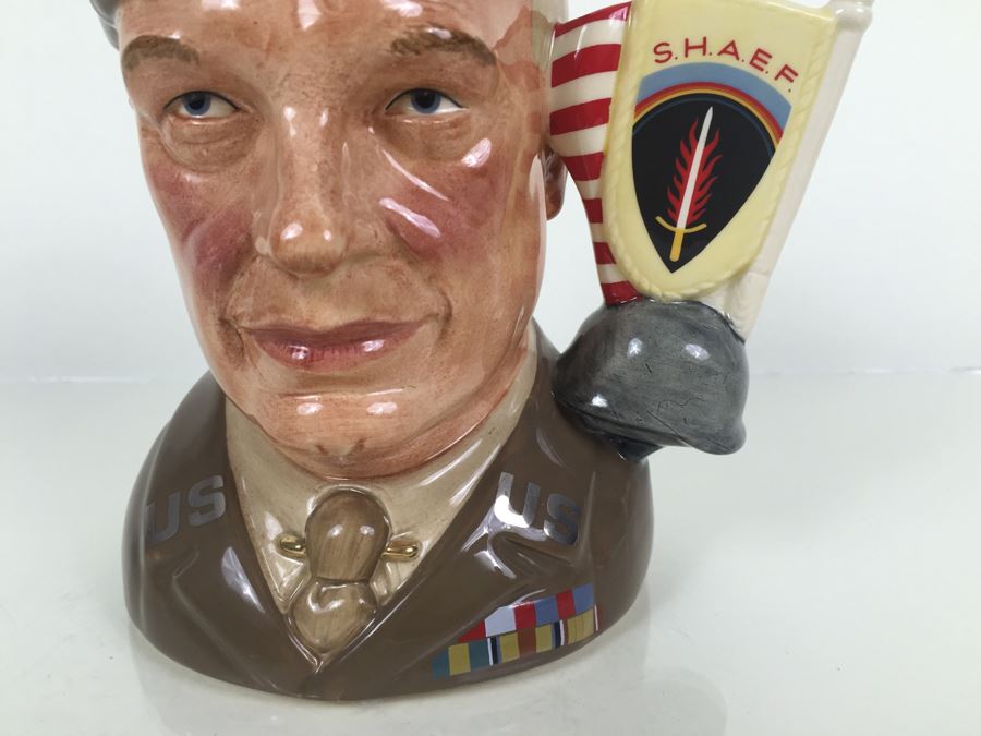 Royal Doulton Large The Great Generals 'General Eisenhower' D6937 Character Pitcher 1992 Limited Edition Of 1,000 [Photo 6]