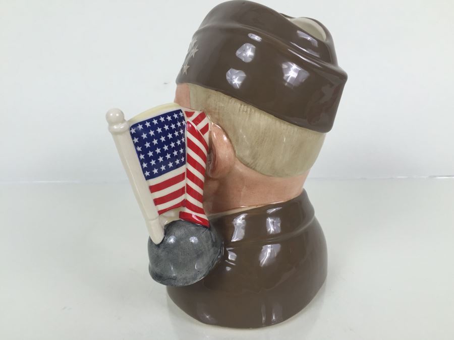 Royal Doulton Large The Great Generals 'General Eisenhower' D6937 Character Pitcher 1992 Limited Edition Of 1,000 [Photo 8]