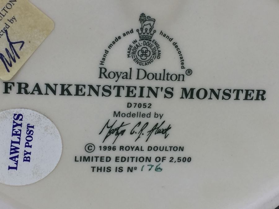 Royal Doulton Large 'Frankenstein's Monster' D7052 Character Pitcher 1996 Limited Edition 176 Of 2,500 [Photo 16]