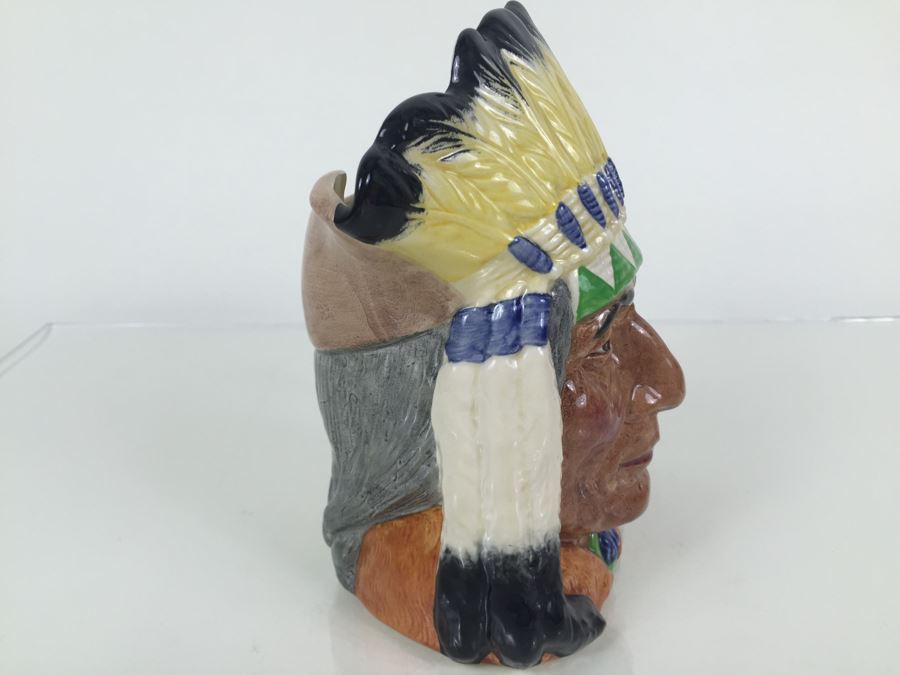 Royal Doulton Large 'North American Indian' D6786 Character Pitcher 1987 Special Edition Of 1,000 [Photo 9]