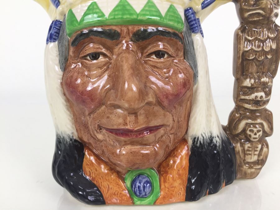 Royal Doulton Large 'North American Indian' D6786 Character Pitcher 1987 Special Edition Of 1,000 [Photo 2]