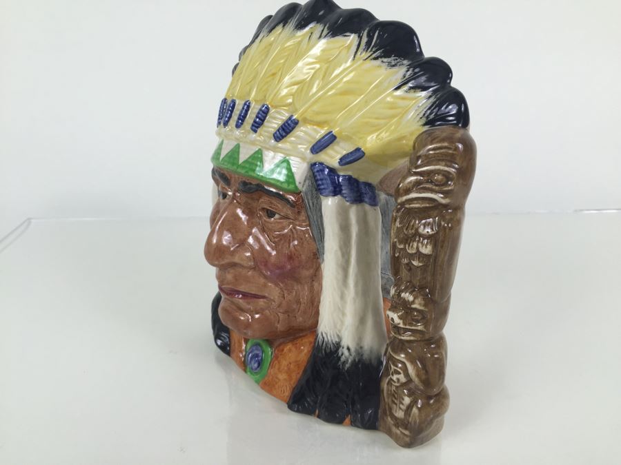 Royal Doulton Large 'North American Indian' D6786 Character Pitcher 1987 Special Edition Of 1,000 [Photo 6]
