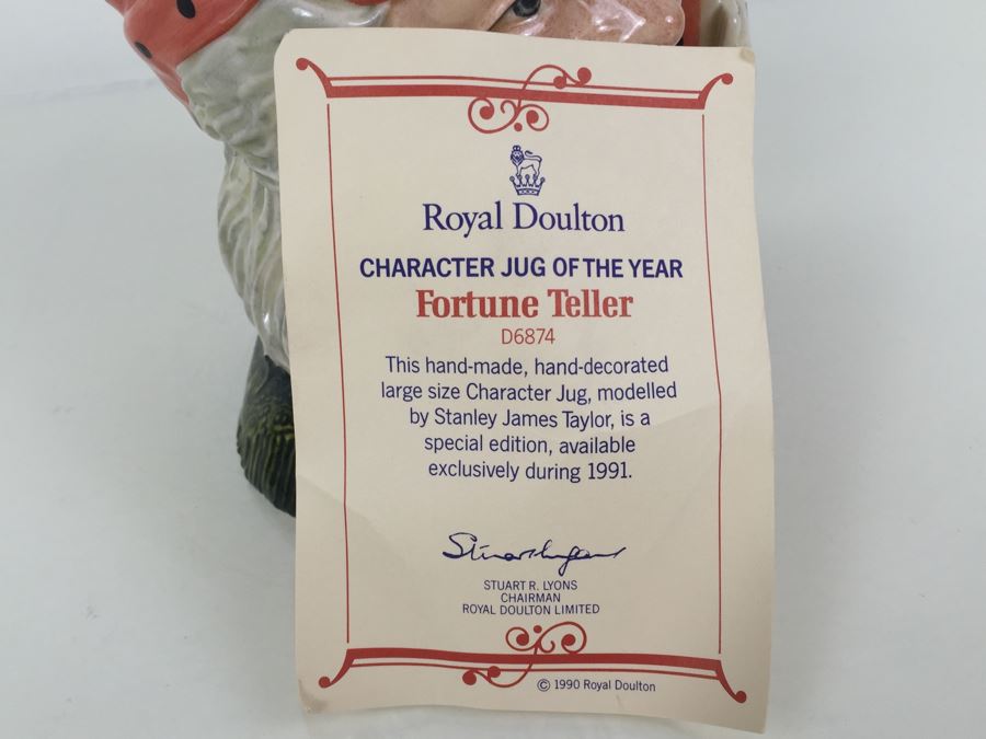 Royal Doulton Large 'The Fortune Teller' D6874 Character Jug 1991 Special Edition [Photo 3]