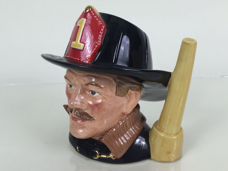 Royal Doulton Large 'The Fireman' D6697 Character Jug 1982 [Photo 5]