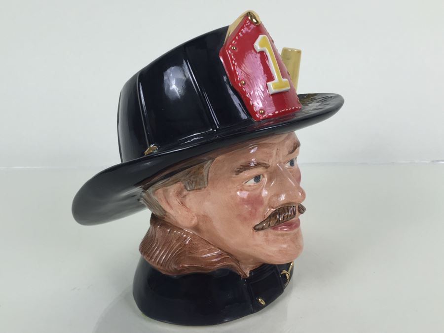 Royal Doulton Large 'The Fireman' D6697 Character Jug 1982 [Photo 9]