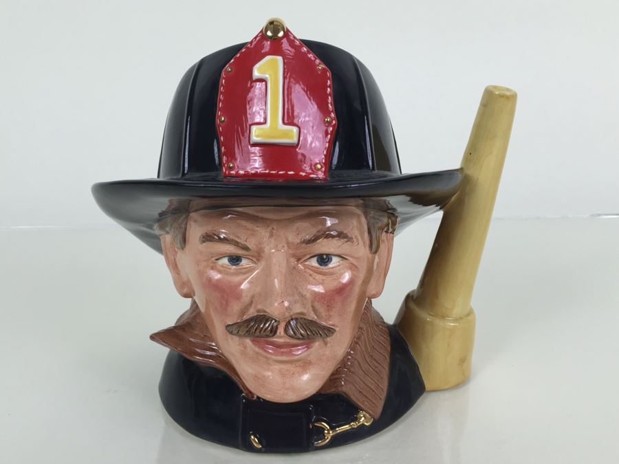 Royal Doulton Large 'The Fireman' D6697 Character Jug 1982 [Photo 1]