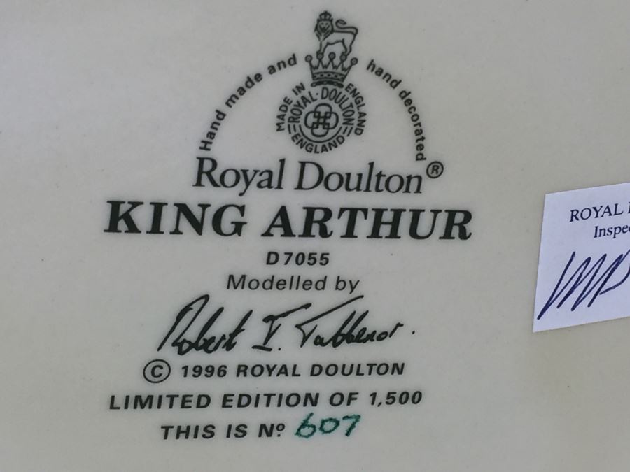 Royal Doulton Large 'King Arthur' D7055 Character Pitcher 1996 Limited Edition 607 Of 1,500 [Photo 14]